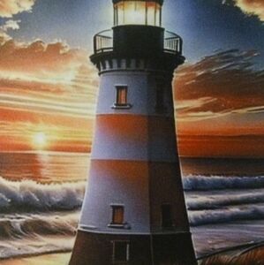 Light house computer mouse pad